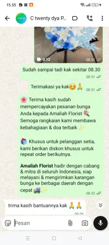 Testimonial Standing Flower karawang